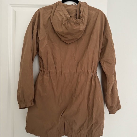 Forever 21 women’s brown hooded lover style parka jacket coat size small 4 6 - Picture 2 of 3